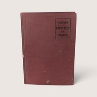 Antique 1918 Heath's Modern Language Series book Causeries En France by Pattou in burgundy cloth hardcover.