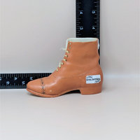 1910s Unmarked Men's High Top Ceramic Shoe Figurine
