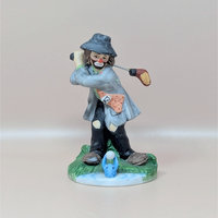 1980s Emmett Kelly Jr Flambro The Golfer Clown Figurine