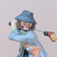 1980s Emmett Kelly Jr Flambro The Golfer Clown Figurine