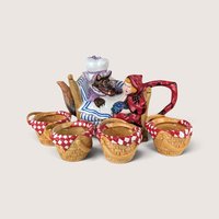 Vintage Dept 56 Little Red Riding Hood Teapot Set