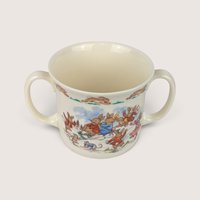 Vintage Royal Doulton Bunnykins Sledding Mug. Two-Handled Cup