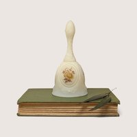 Vintage Fenton Hand Painted Satin Glass Bell Pam Bibbee