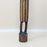 Mid Century Hand Carved African Wooden Tall Figure Statue
