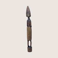 Mid Century Hand Carved African Wooden Tall Figurine