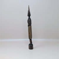 Mid Century Hand Carved African Wooden Tall Figure Statue