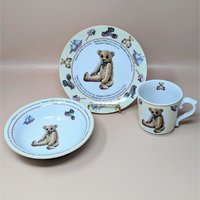 Royal Worcester Monday Child Teddy Bear Nursery Set