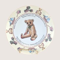 Royal Worcester Monday Child Teddy Bear 3 Piece Nursery Set