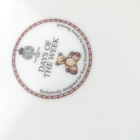 Royal Worcester Monday Child Teddy Bear 3 Piece Nursery Set
