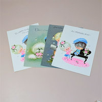 1960s Darcy Big Eye Girl and Dog Greeting Cards Set of 18