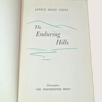 1950 The Enduring Hills Janice Holt Giles Hardcover Book