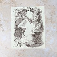 Vintage Rose Mary Goodson Mount Rushmore Sepia Art Print Set