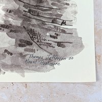Vintage Rose Mary Goodson Mount Rushmore Sepia Art Print Set