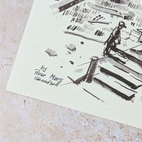 Vintage Rose Mary Goodson Mount Rushmore Sepia Art Print Set