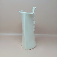 2005 Blue Sky Lund Signed Porcelain Face Vase