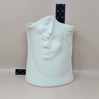 2005 Blue Sky Lund Signed Porcelain Face Vase