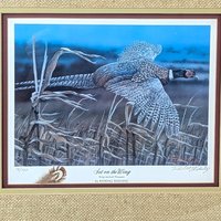 Vintage Randall Raduenz Set on the Wing Signed Numbered Pheasant Print
