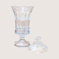 1960s Fostoria Coin Glass Covered Urn