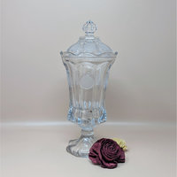 1960s Fostoria Coin Glass Covered Urn