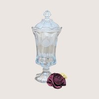 1960s Fostoria Coin Glass Covered Urn