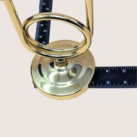 1980s Gold Tone Horn Taper Candle Holder