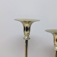 1980s Gold Horn Taper Candle Holder