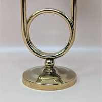 1980s Gold Horn Taper Candle Holder