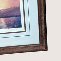 1980s Rhynard Klingbeil Mallards at Sunset Framed Signed Numbered Print