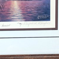 1980s Rhynard Klingbeil Mallards at Sunset Framed Signed Numbered Print