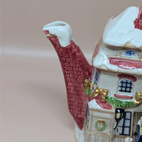 1997 Fitz and Floyd Dickens Ceramic Cottage Teapot