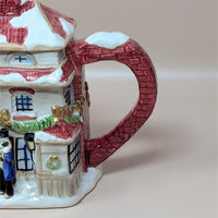 1997 Fitz and Floyd Dickens Ceramic Cottage Teapot