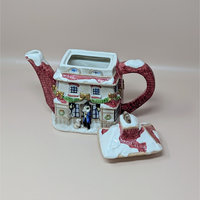 1997 Fitz and Floyd Dickens Ceramic Cottage Teapot
