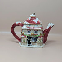 1997 Fitz and Floyd Dickens Ceramic Cottage Teapot