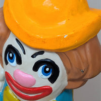 Vintage Ceramic Double Sided Laughing Crying Clown Bank Pair