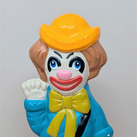 Vintage Ceramic Double Sided Laughing Crying Clown Bank Pair