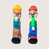 Vintage Ceramic Double Sided Laughing Crying Clown Bank Pair
