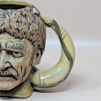 Vintage Handpainted Ceramic Davy Crockett Mug