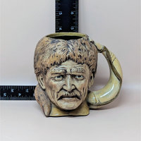 Vintage Handpainted Ceramic Davy Crockett Mug