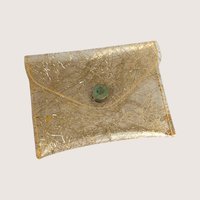 1960s Clear Vinyl Gold Tinsel Glitter Purse