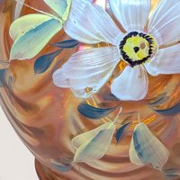 1970s Fenton Draped Marigold Carnival Glass Pitcher