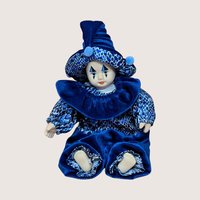 1980s Porcelain Baby Clown Doll Pair