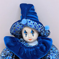 1980s Porcelain Baby Clown Doll Pair