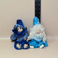 1980s Porcelain Baby Clown Doll Pair