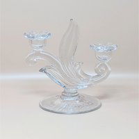 1940s Duncan Miller First Love Double Candlesticks Pair