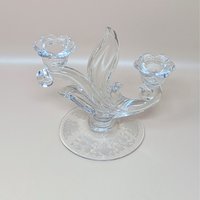 1940s Duncan Miller First Love Double Candlesticks Pair