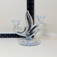 1940s Duncan Miller First Love Double Candlesticks Pair
