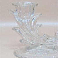 1940s Fostoria Navarre Baroque Cornucopia Candlestick Holders Pair