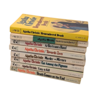 Vintage Agatha Christie Softcover Book Set 7 Mystery Novels Reader Gift
