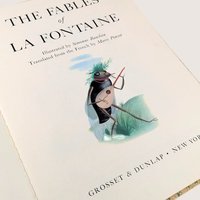 1957 The Fables of La Fontaine Simonne Baudoin Hardcover Book