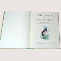 1957 The Fables of La Fontaine Simonne Baudoin Hardcover Book